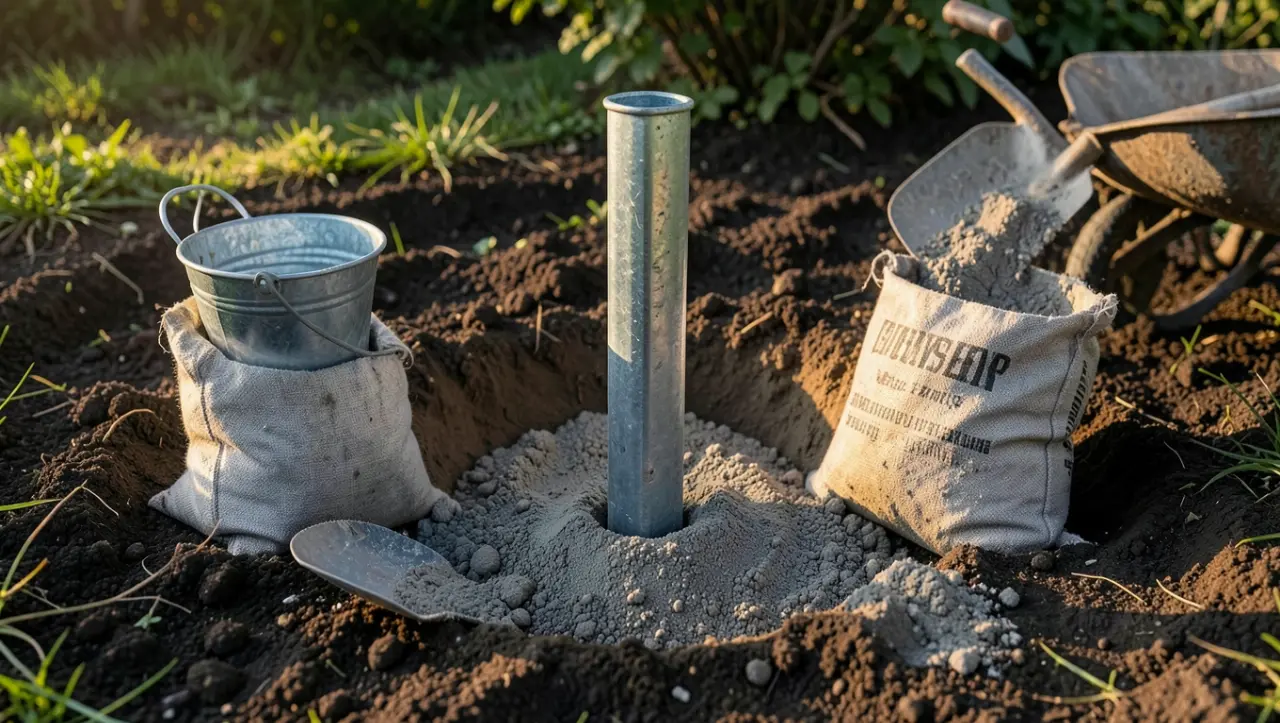Ile suchego betonu pod słupek ogrodzeniowy?