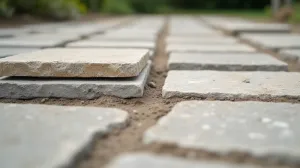 Układanie płyt tarasowych na suchym betonie