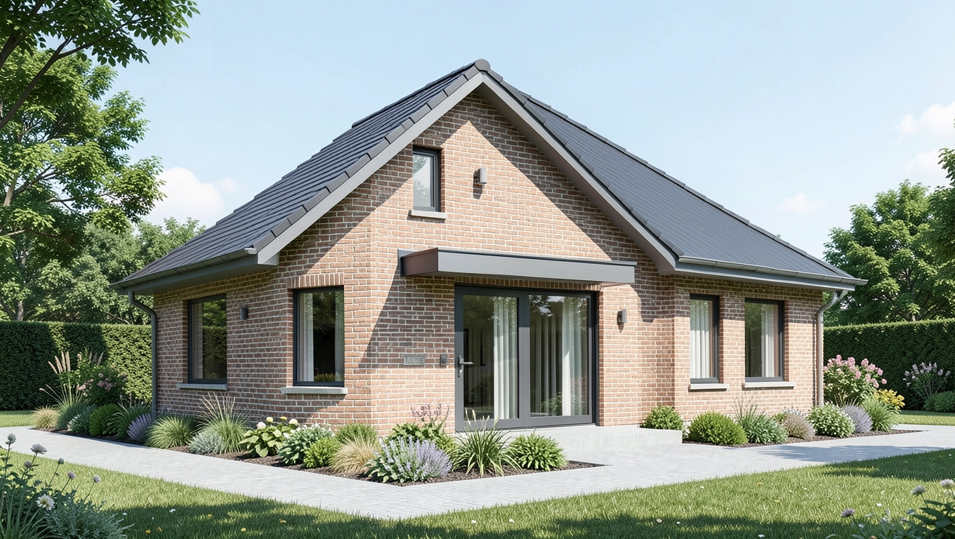 Projekty domów parterowych 120 m² dach dwuspadowy