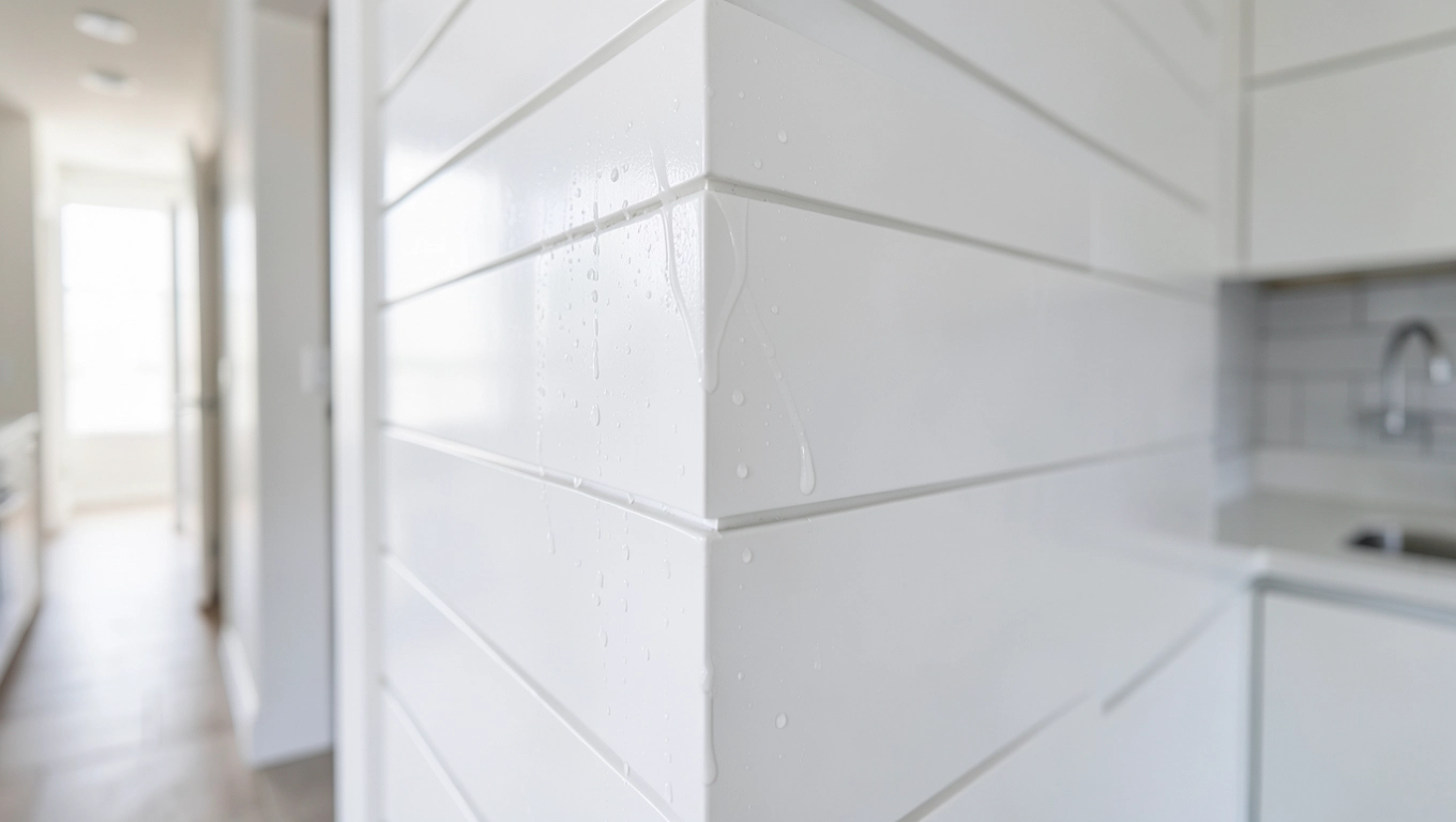 Białe lamele do kuchni i przedpokoju