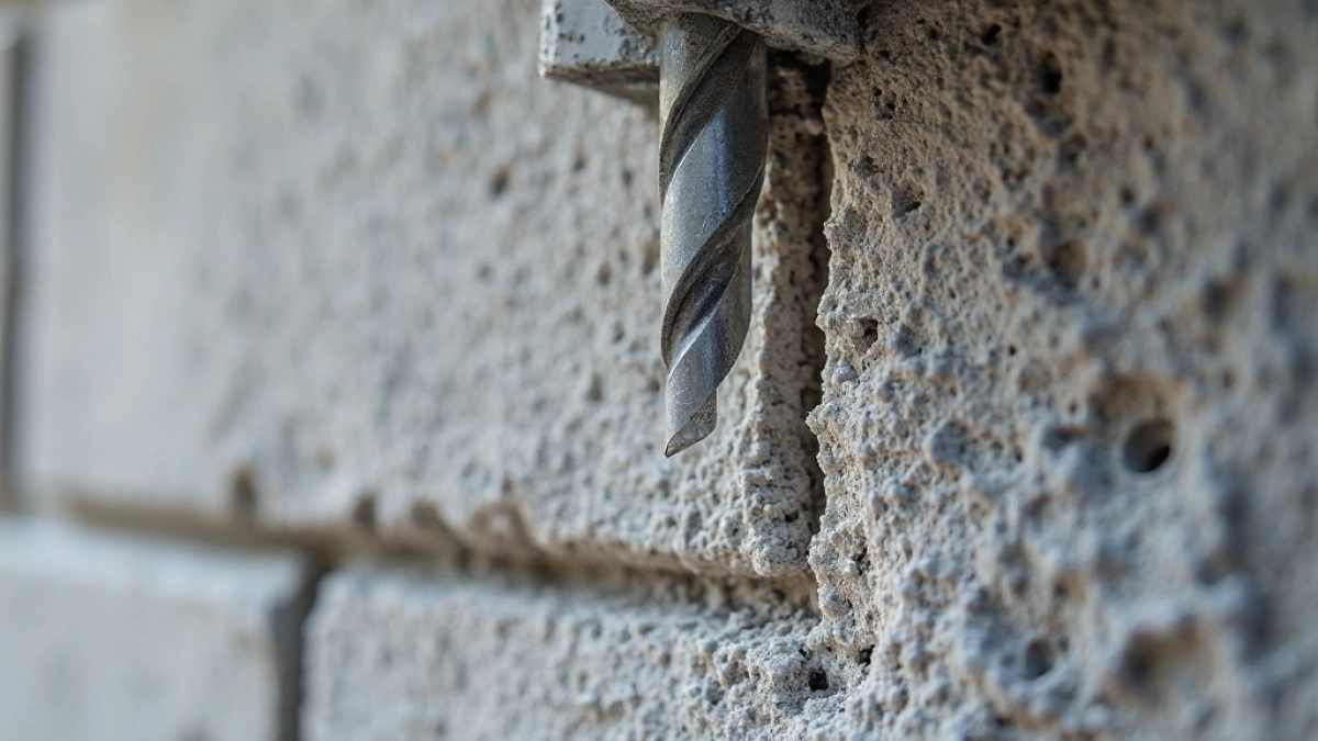 Blok z wielkiej płyty wiercenie