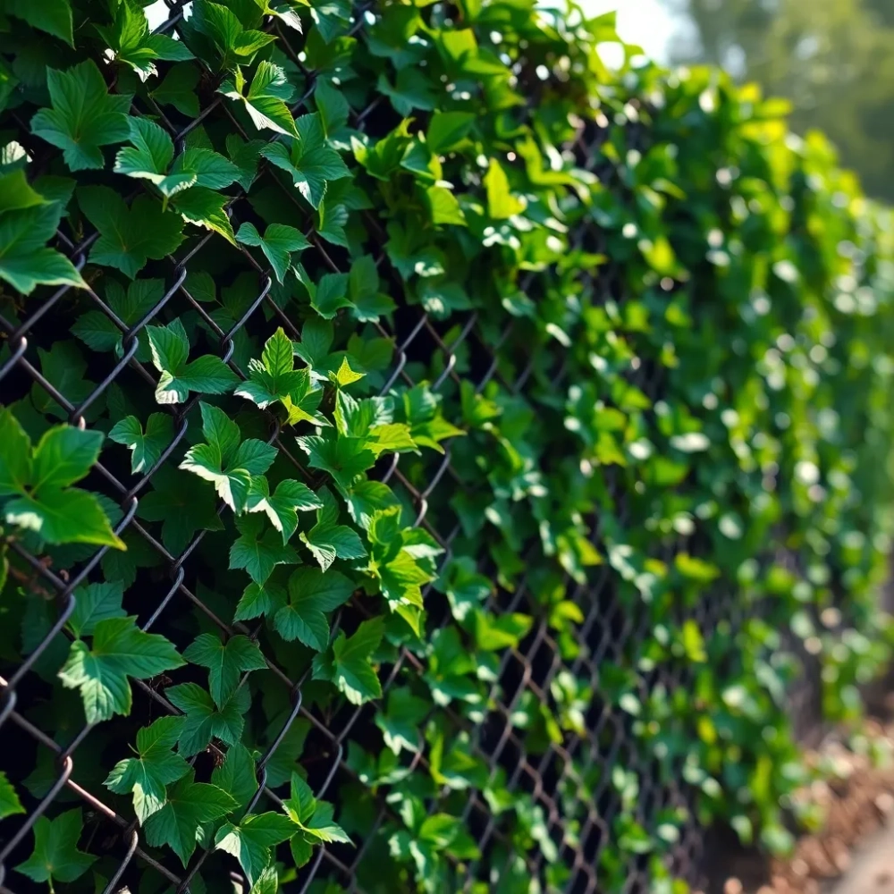 Bluszcz na ogrodzenie z siatki