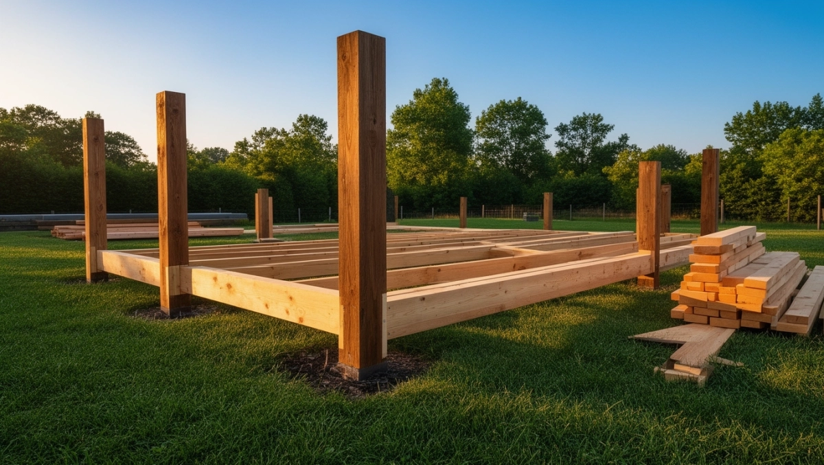 budowa tarasu na legarach