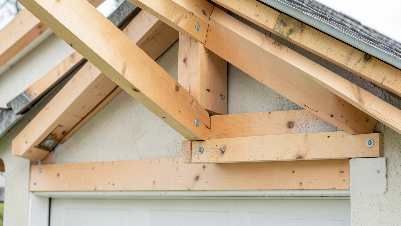 Budowa więźby dachu dwuspadowego na garażu