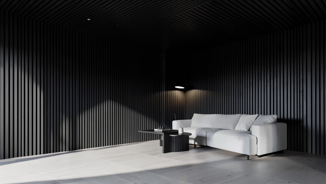 czarne lamele aranżacje