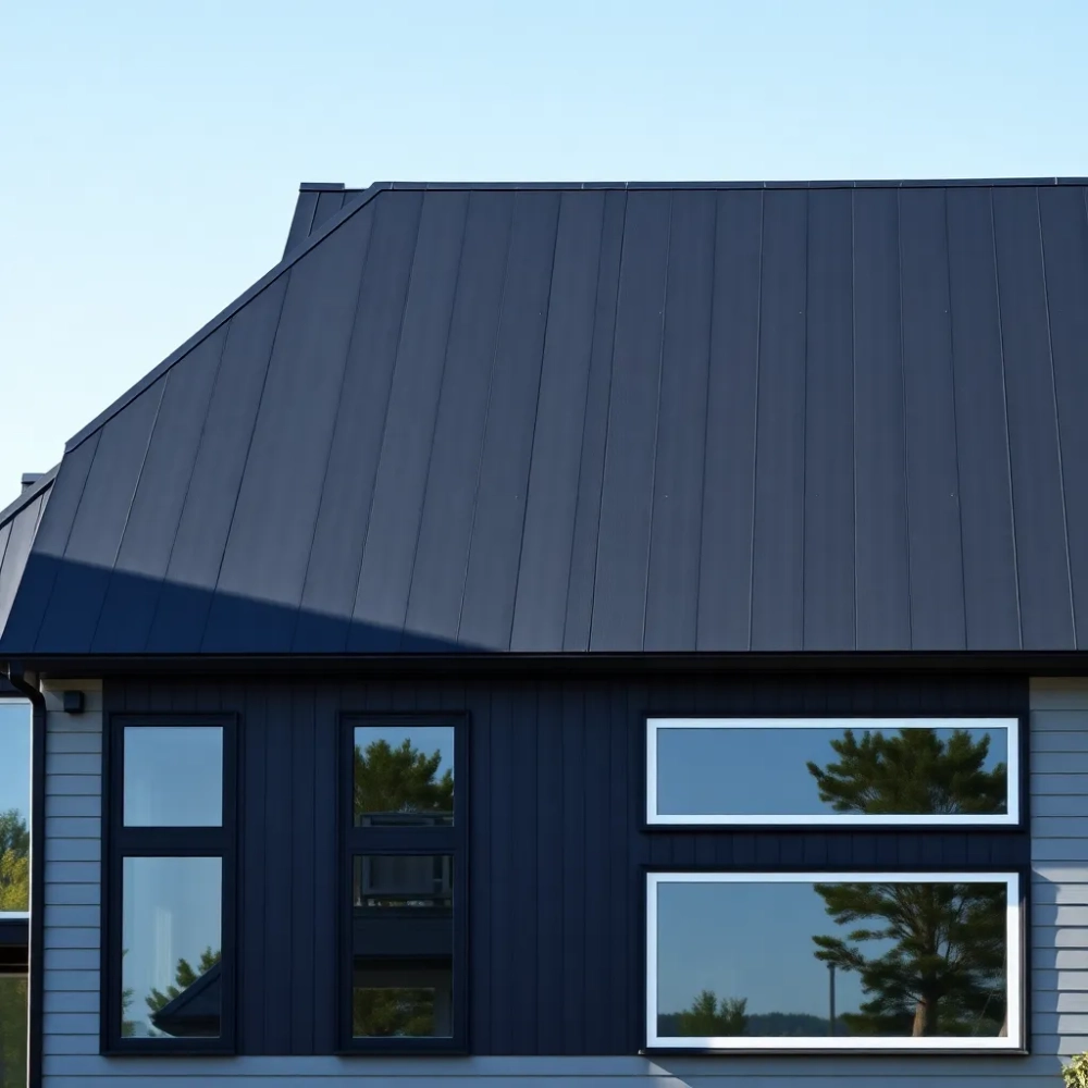 czarny dach jakie okna