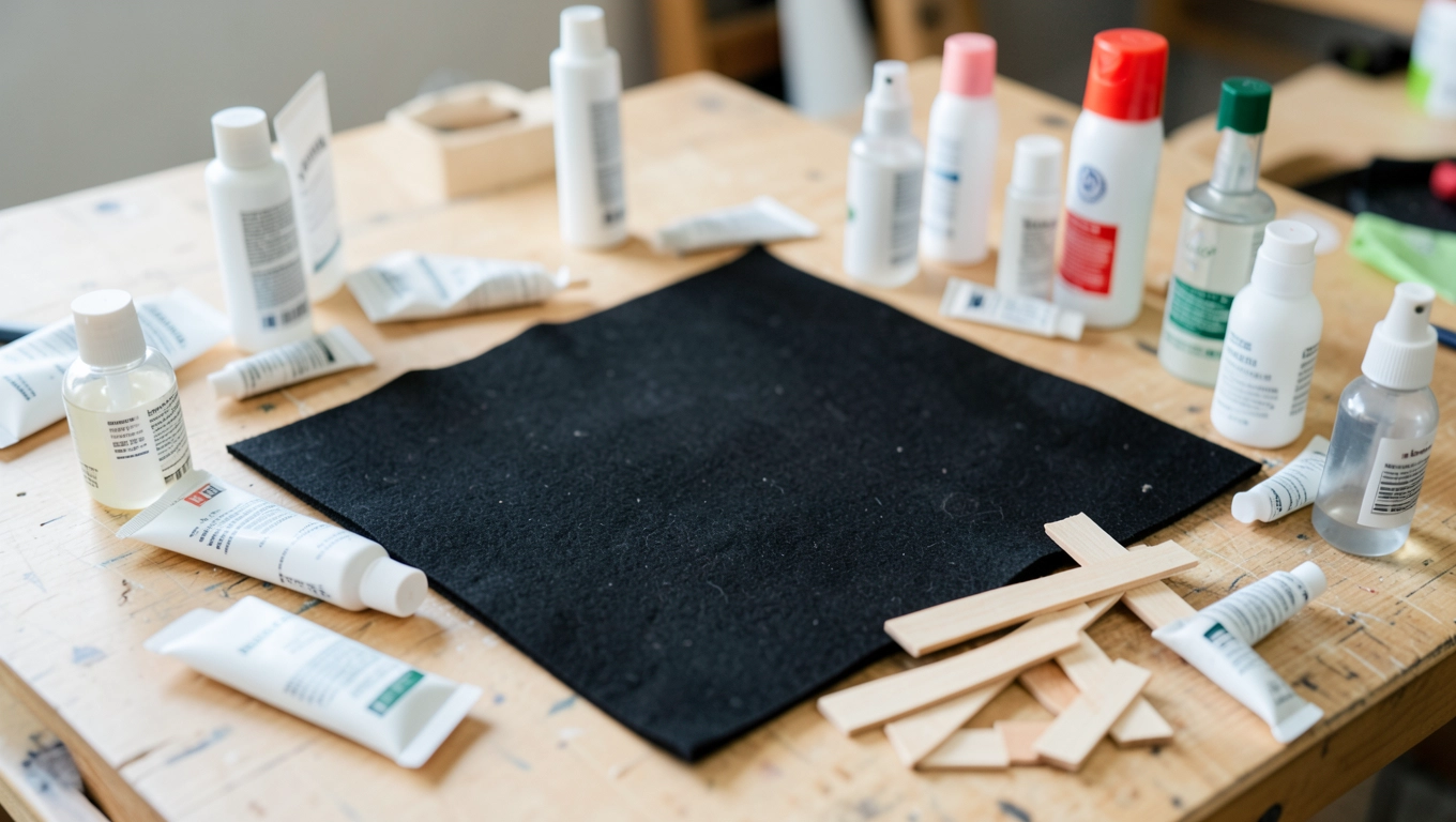 czym przykleić lamele na filcu