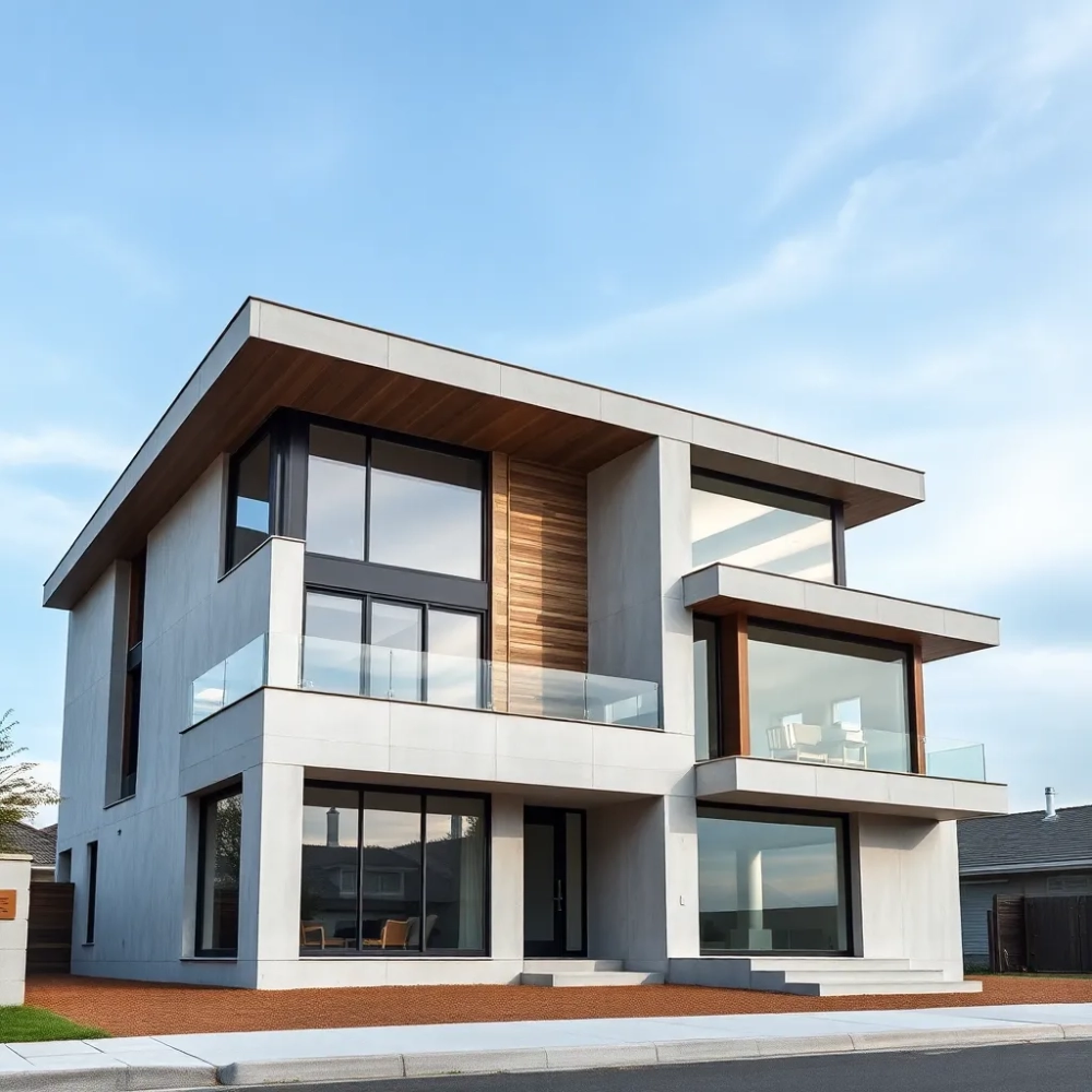 Dom z płaskim dachem