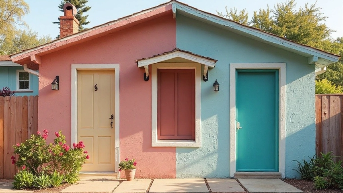 Dwa kolory tynku na elewacji