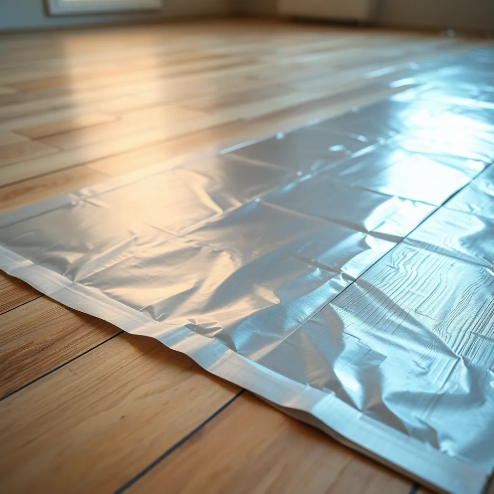 Folia pod panele na podłodze drewnianej