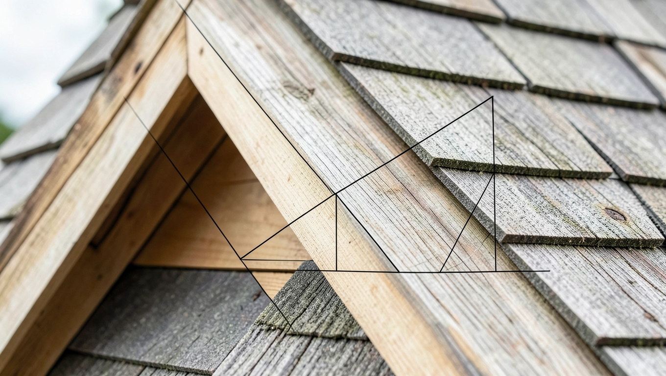 Formuła Pitagorasa dla połaci dachu dwuspadowego