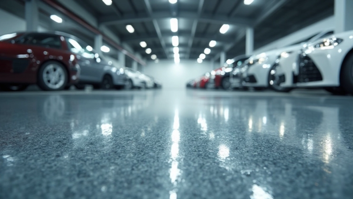 gładka posadzka w garażu