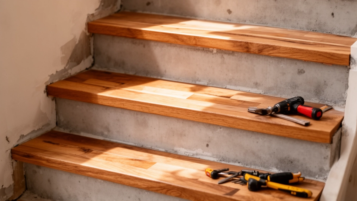 Ile kosztuje obłożenie schodów betonowych drewnem