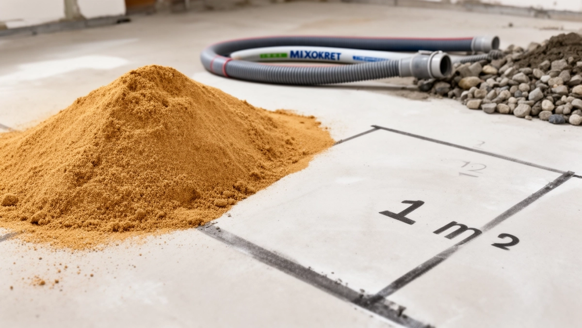 Ile piasku na m2 posadzki z mixokreta
