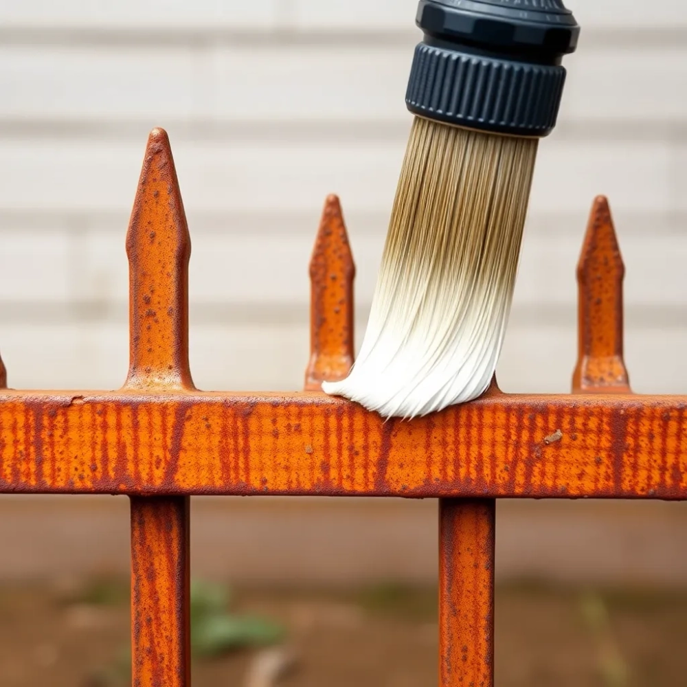 Jaka farba na rdzę ogrodzenie