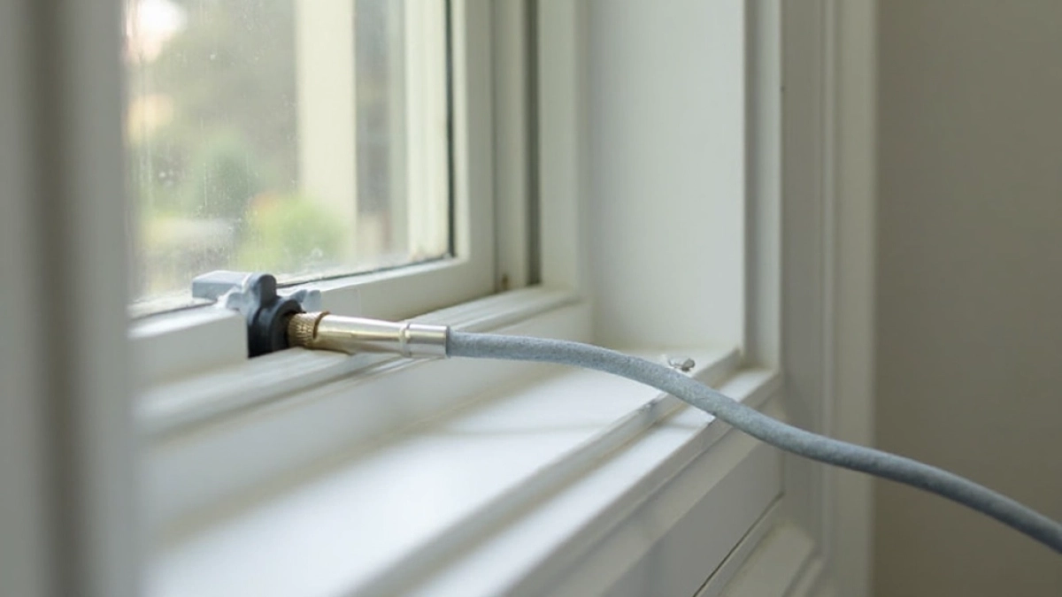 Kabel antenowy przez okno bez wiercenia