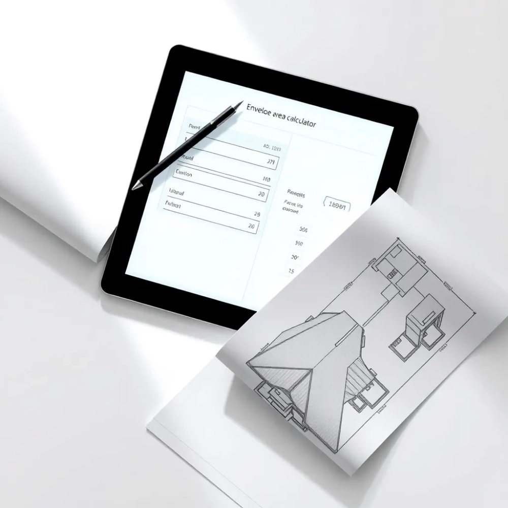 Kalkulator powierzchni dachu kopertowego