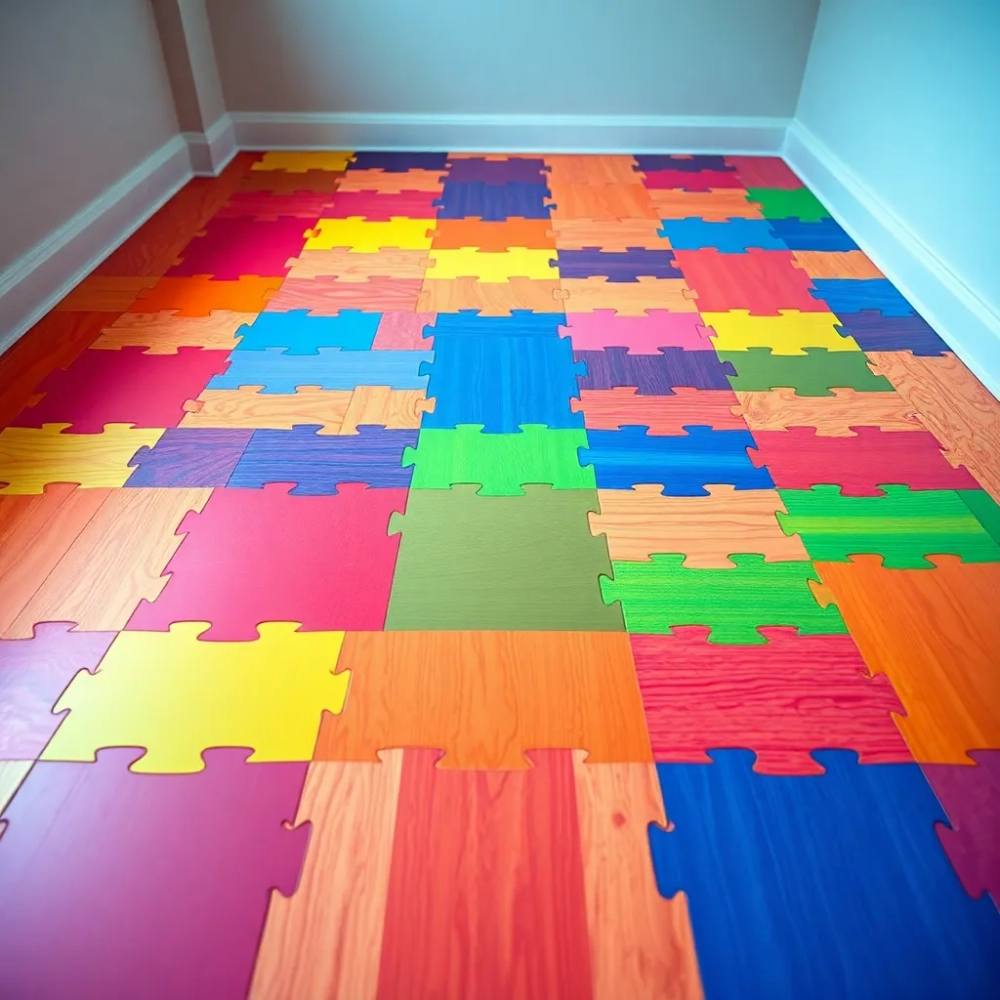 Kolorowe panele podłogowe dla dzieci