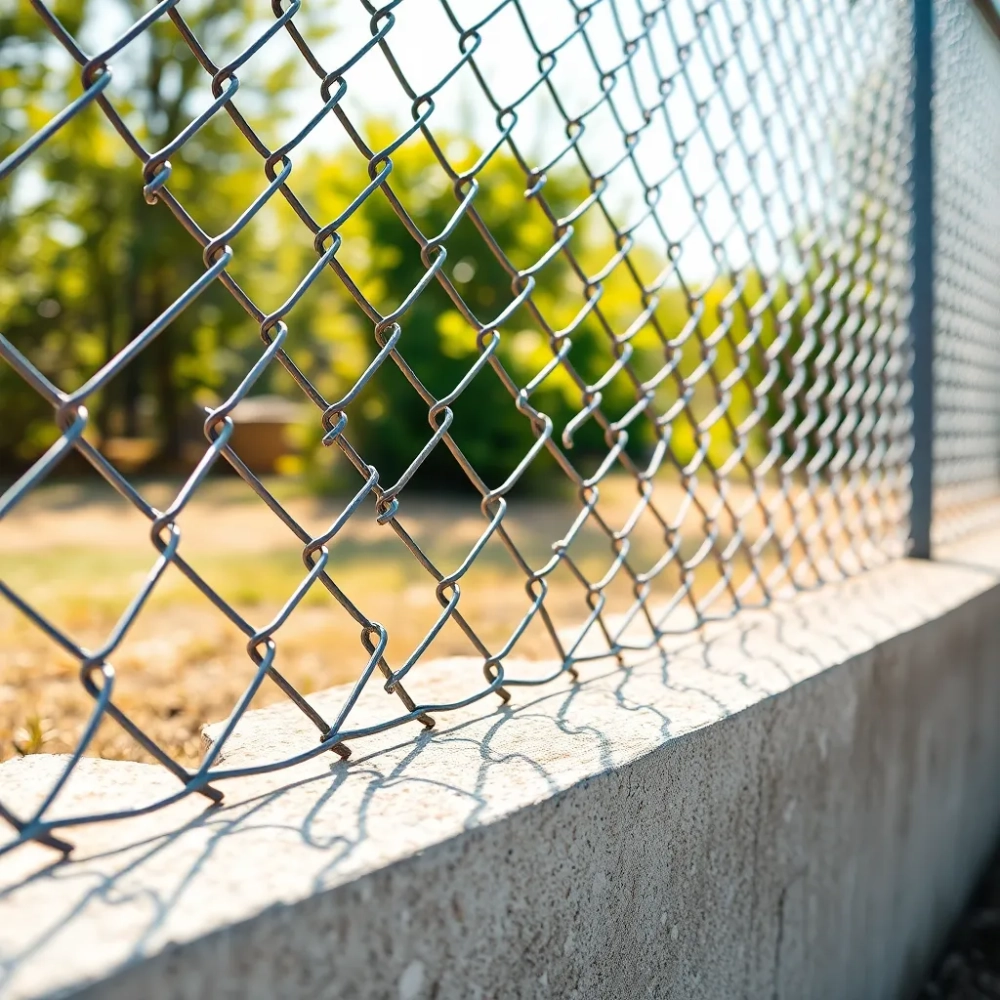 Kompletne ogrodzenie z siatki z podmurówką