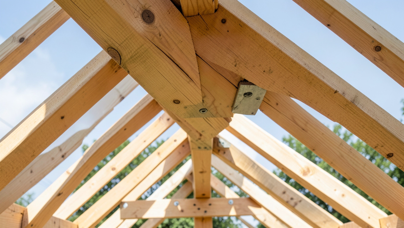 Konstrukcja krokwiowa dachu dwuspadowego