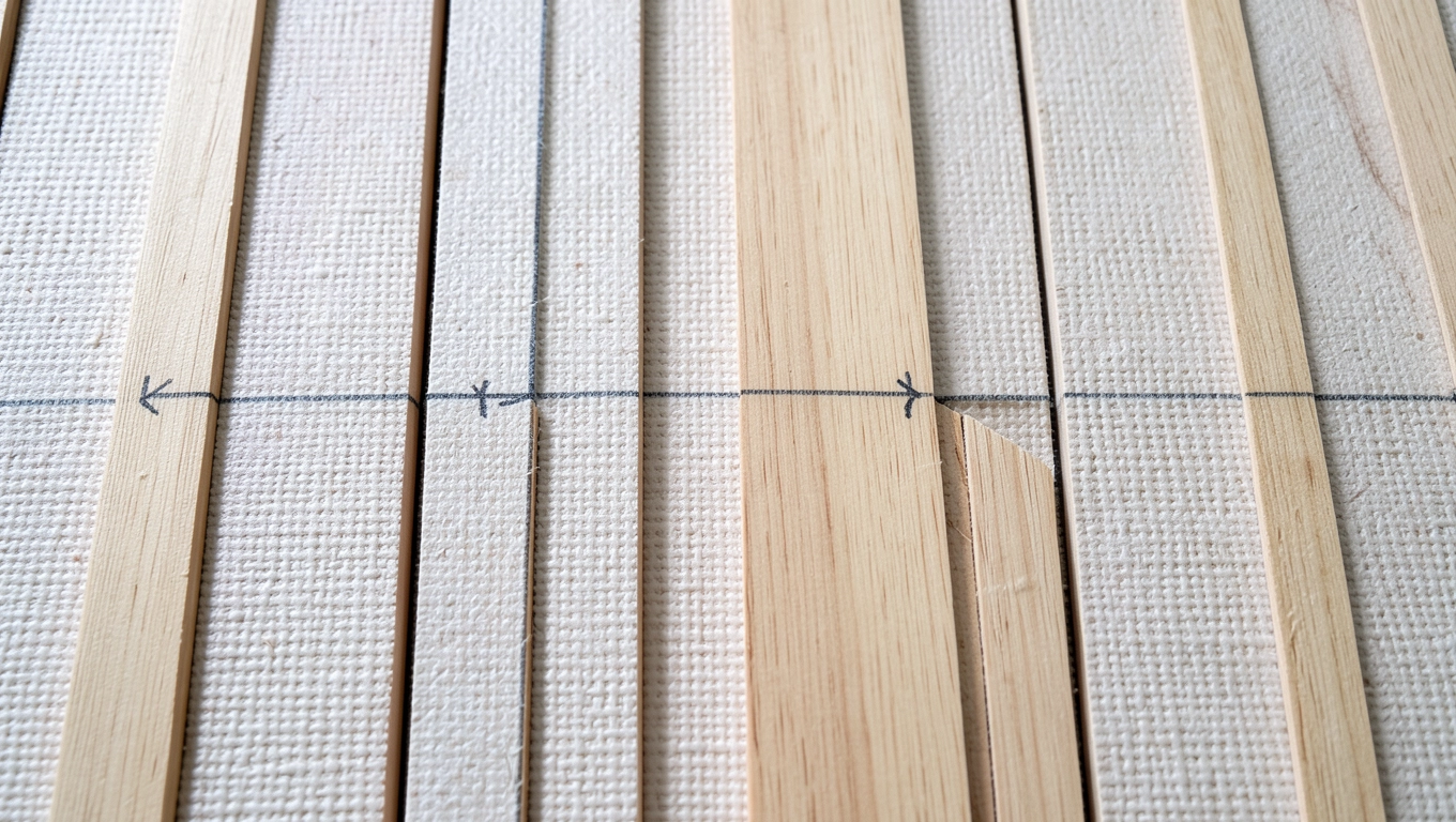 Krok po kroku klejenie lameli na tapecie