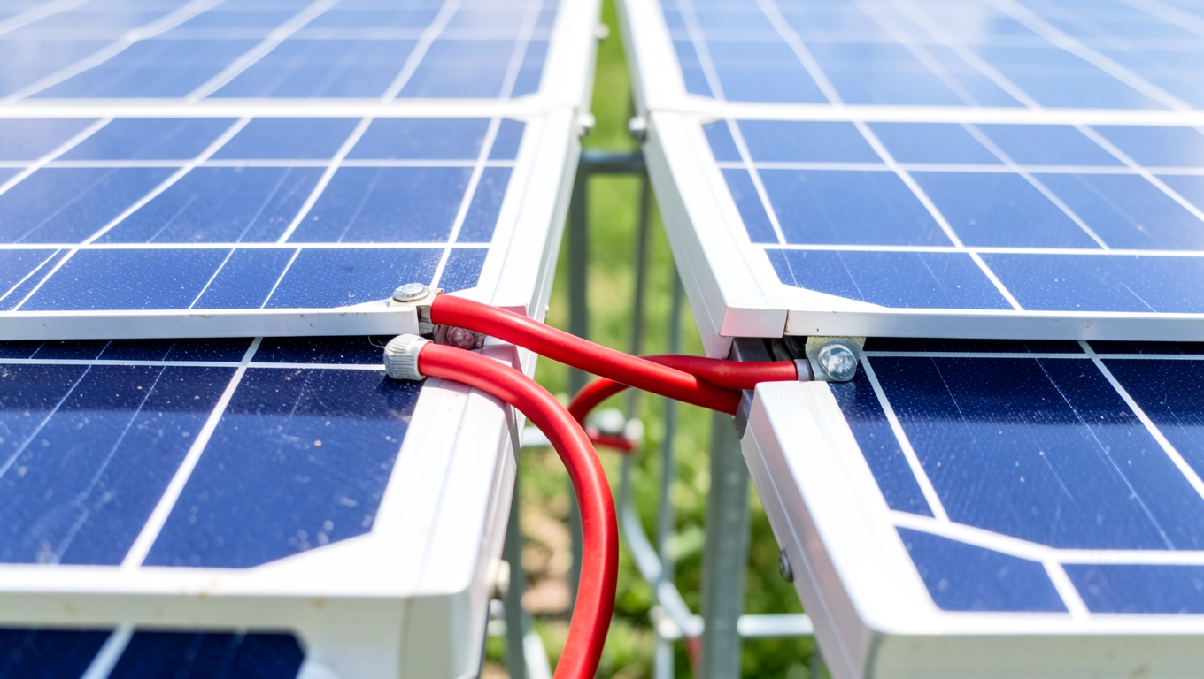 Łączenie szeregowe paneli PV