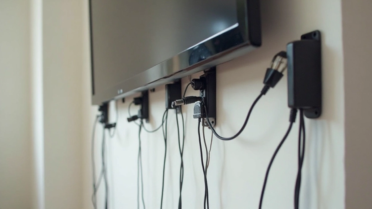 Mocowanie kabli do ściany bez wiercenia