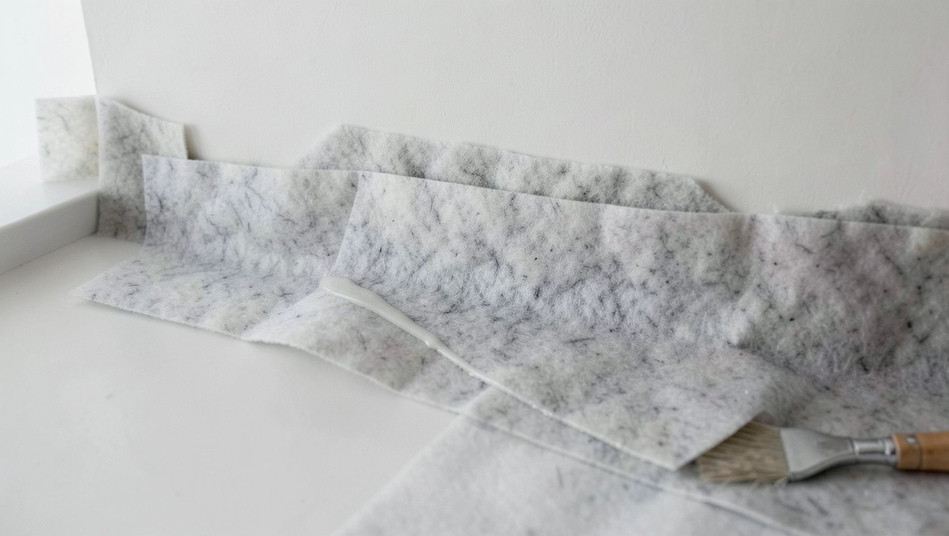 Montaż lameli ściennych na filcu