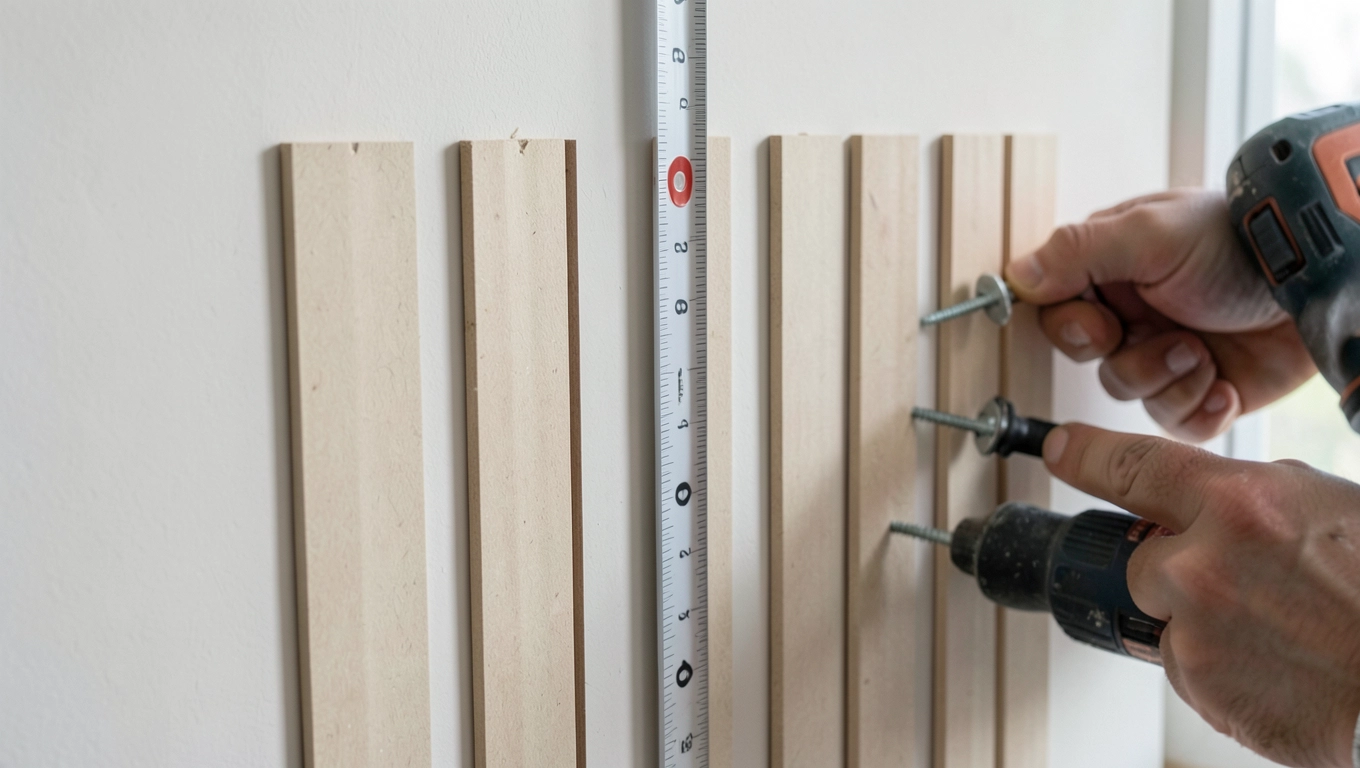 Montaż lameli ściennych - tylko robocizna