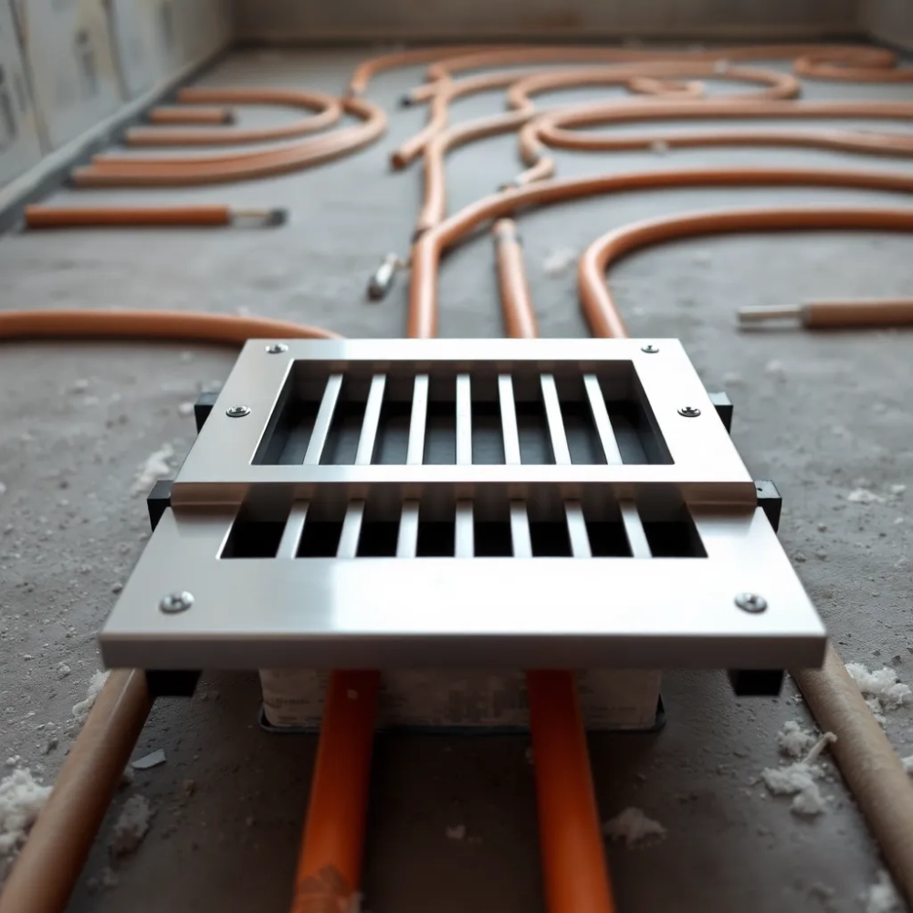 Montaż odpływ liniowy na ogrzewaniu podłogowym