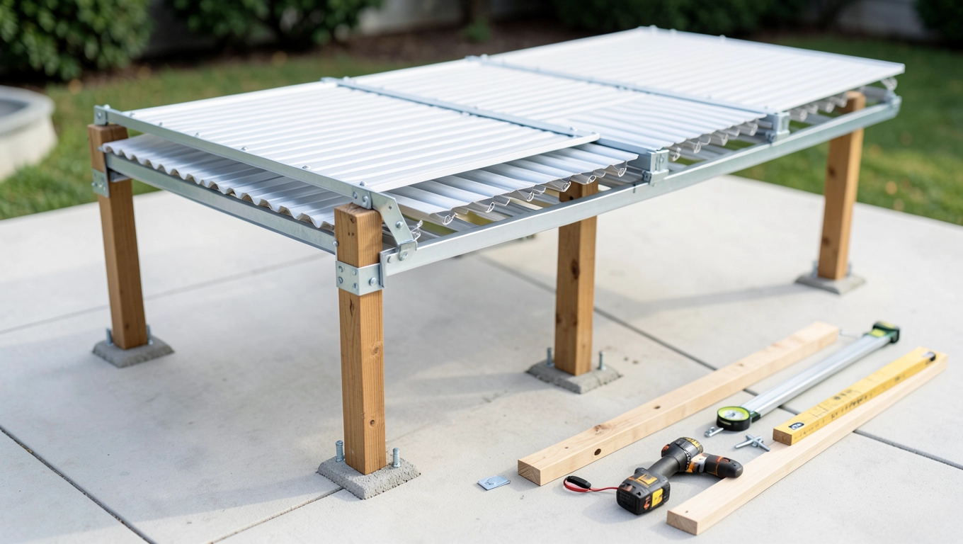 Montaż pergoli lamelowej 3x4 krok po kroku