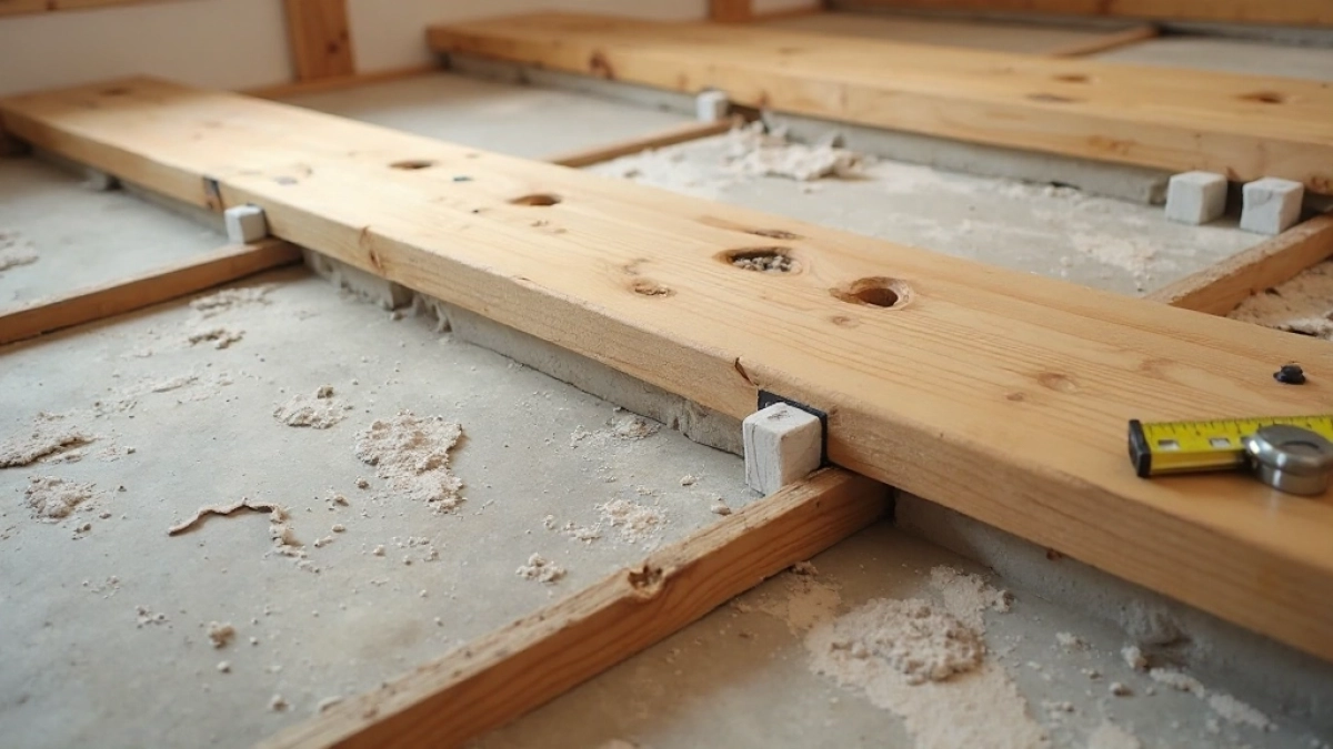 Montaż podłogi na legarach