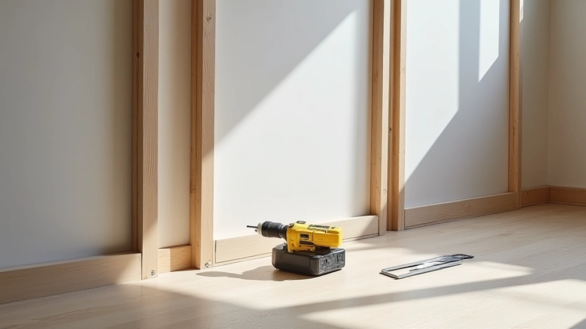 Montaż ścianki działowej bez wiercenia