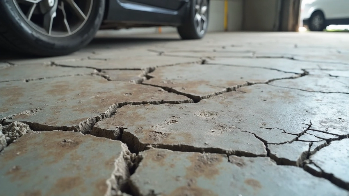 Naprawa posadzki betonowej w garażu