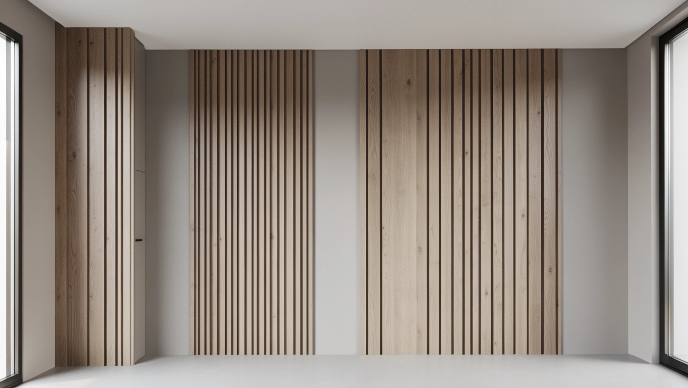 Neutralne kolory ścian z lamelami