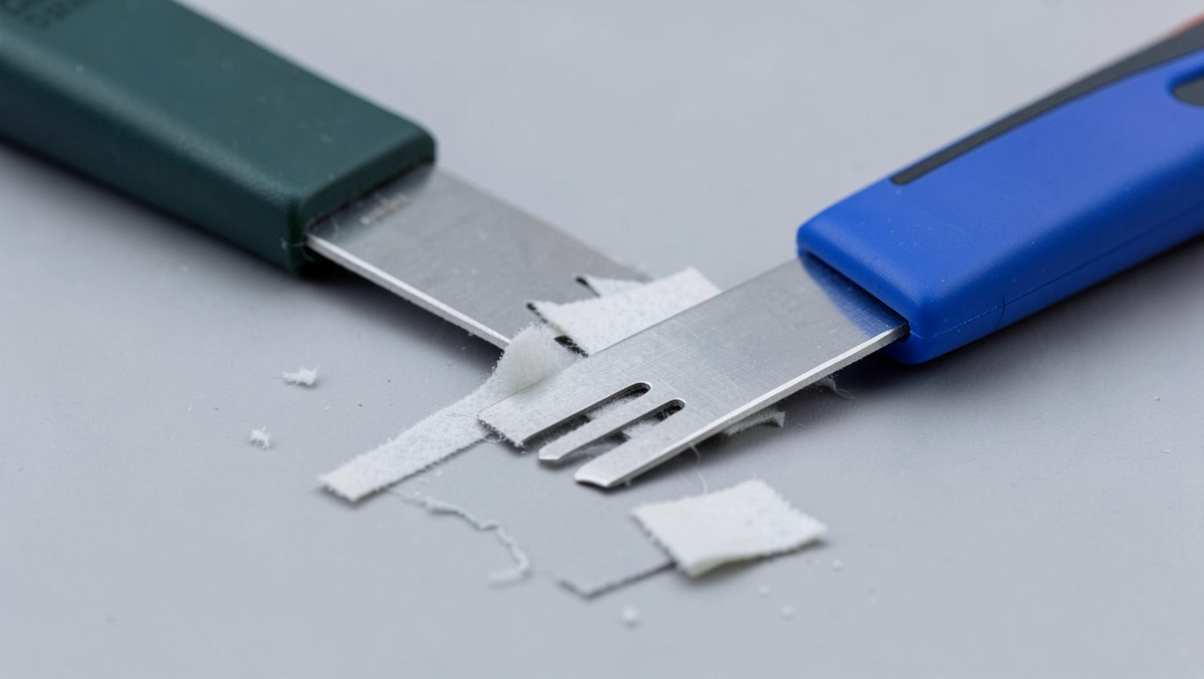 Noże i nożyczki bez haczenia filcu