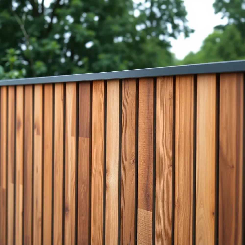 Ogrodzenie z blachy drewnopodobnej