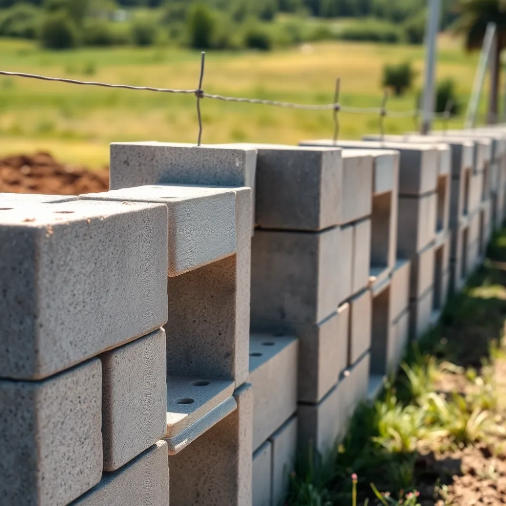 Ogrodzenie z bloczków zalewowych