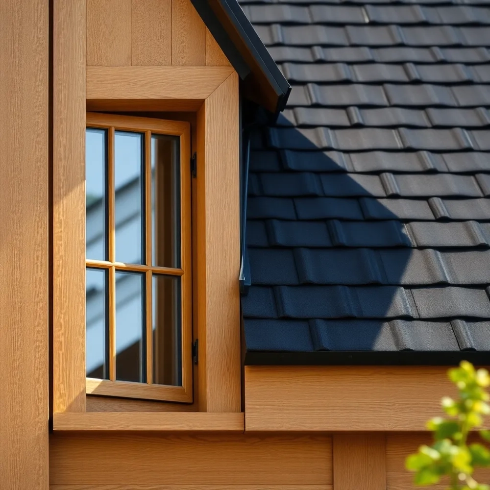 Okna złoty dąb jaki kolor dachu