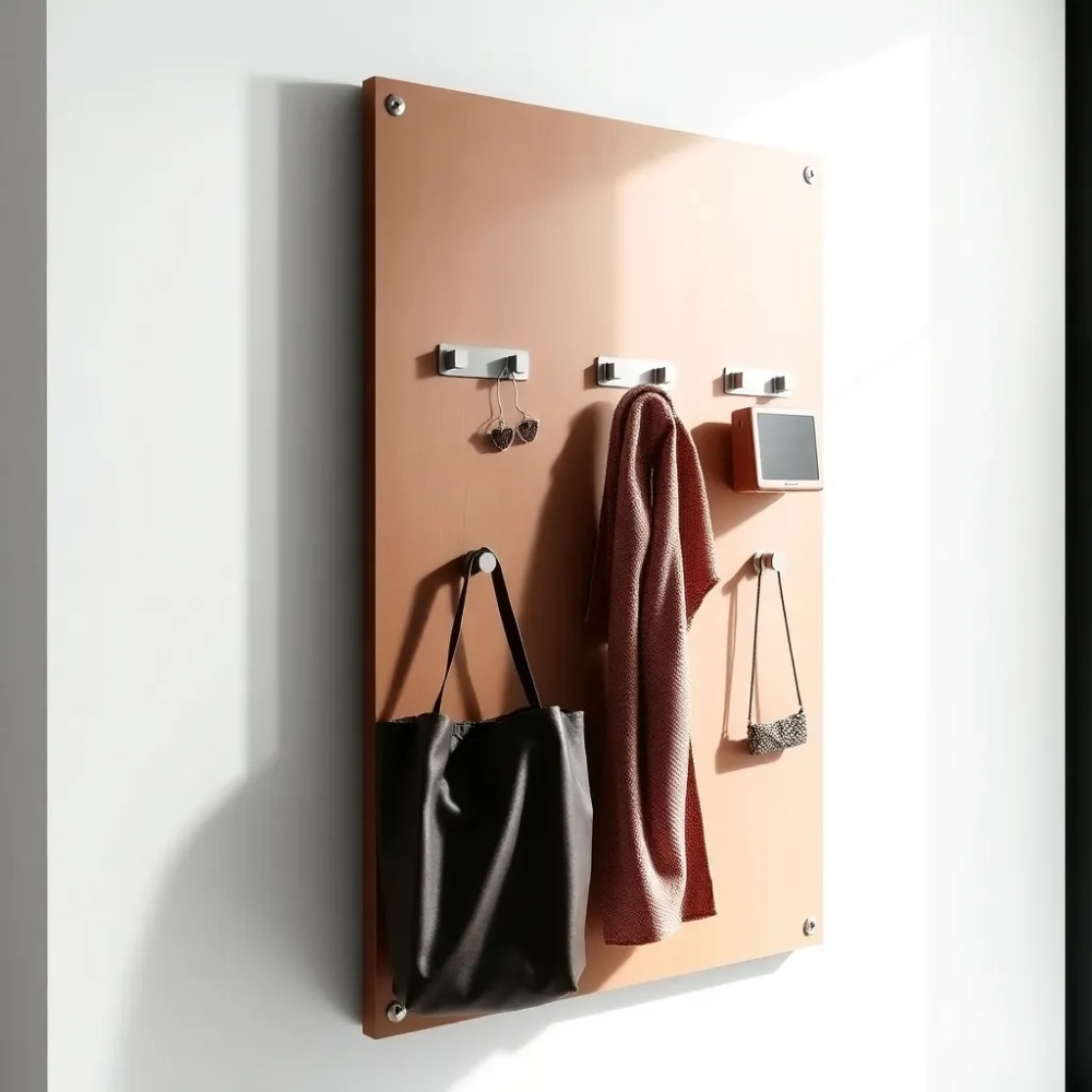 Panel ścienny z wieszakami