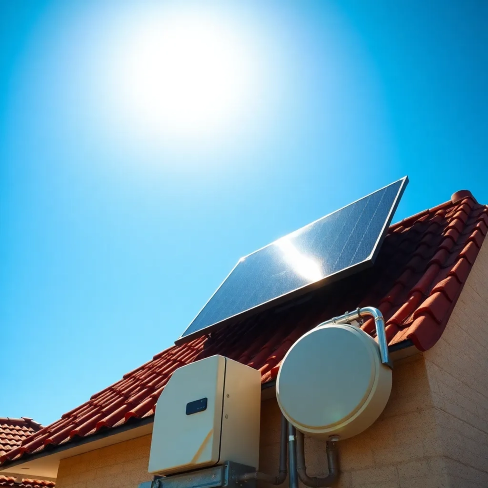 Panel solarny do grzania wody w bojlerze