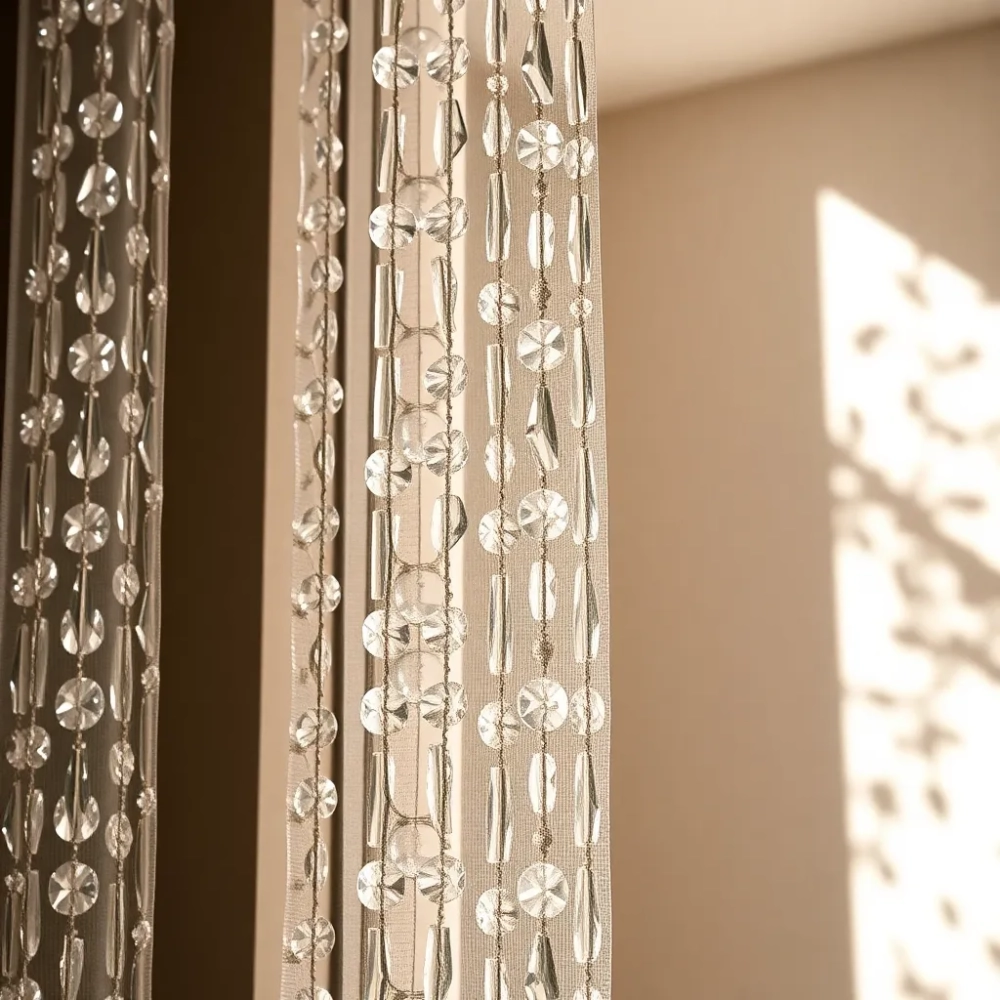 Panele na okno z kryształkami