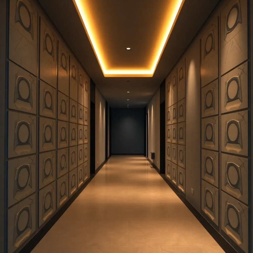 Panele ścienne 3D przedpokój