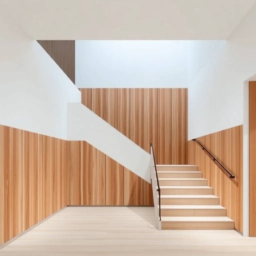Panele ścienne przy schodach