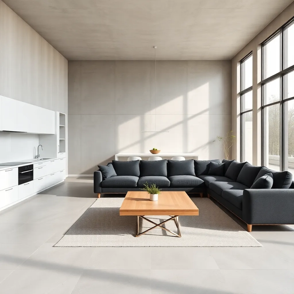 Panele w kuchni i salonie