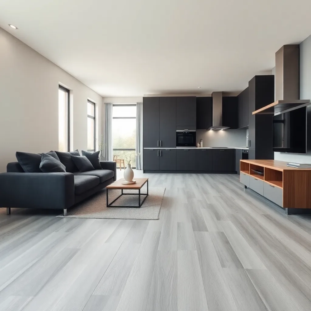 Panele winylowe do salonu z aneksem