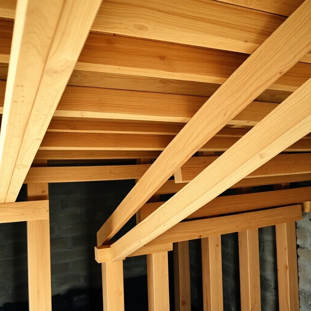 Podłoga drewnianą na legarach nad piwnicą