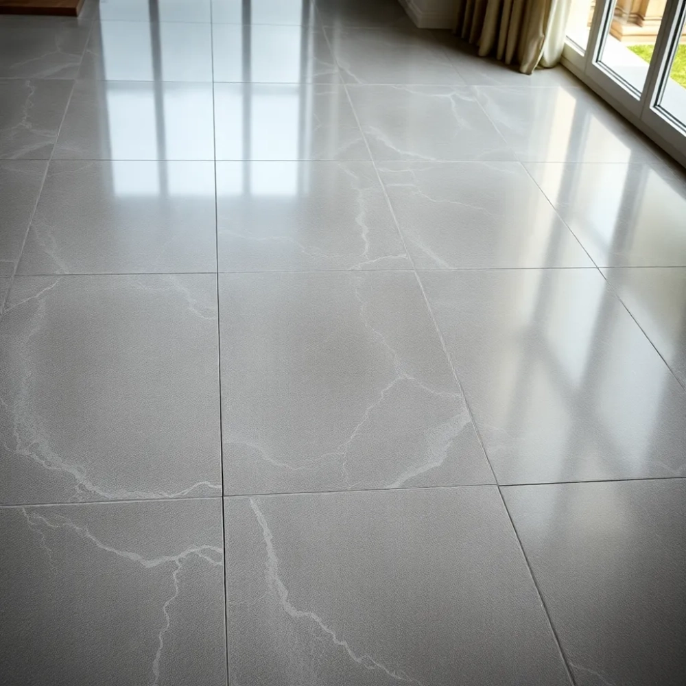 Podłoga w salonie z płytek