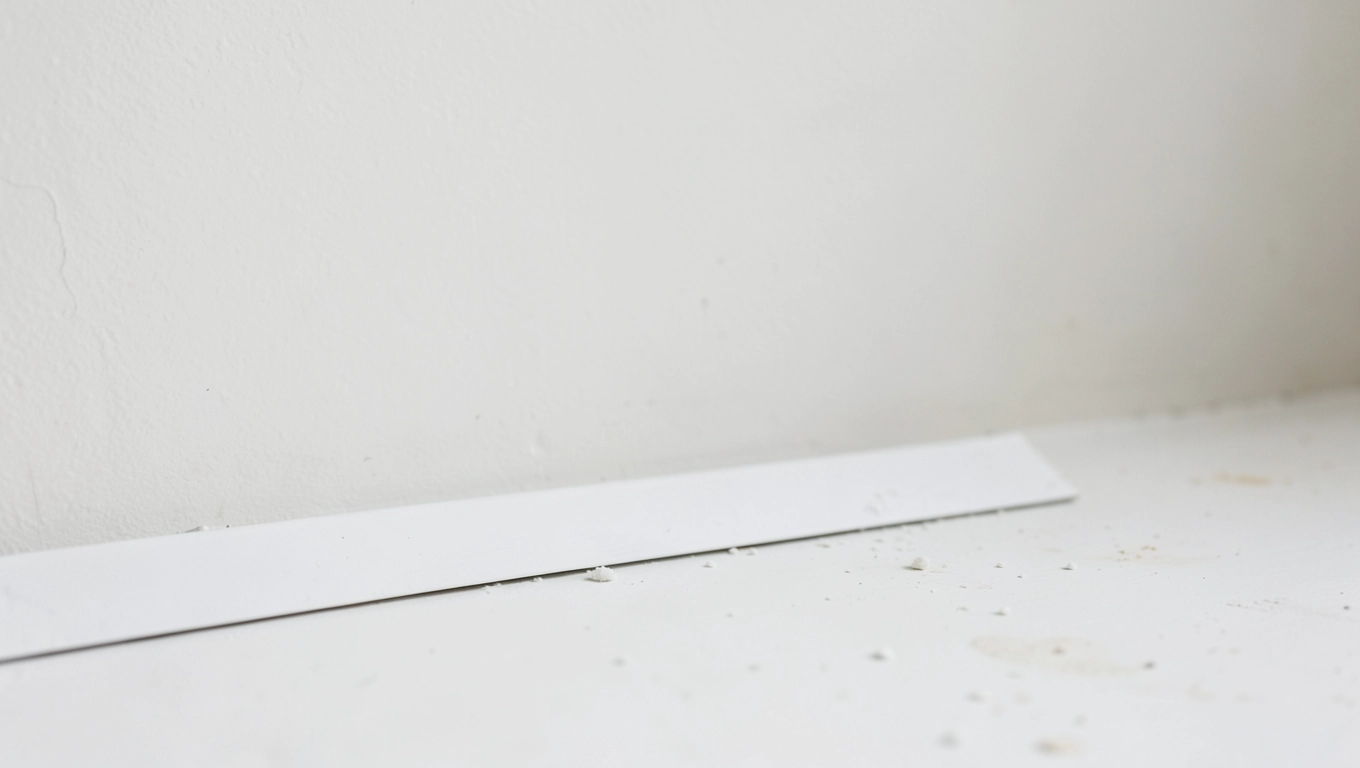 Przygotowanie ściany przy podłodze pod lamele