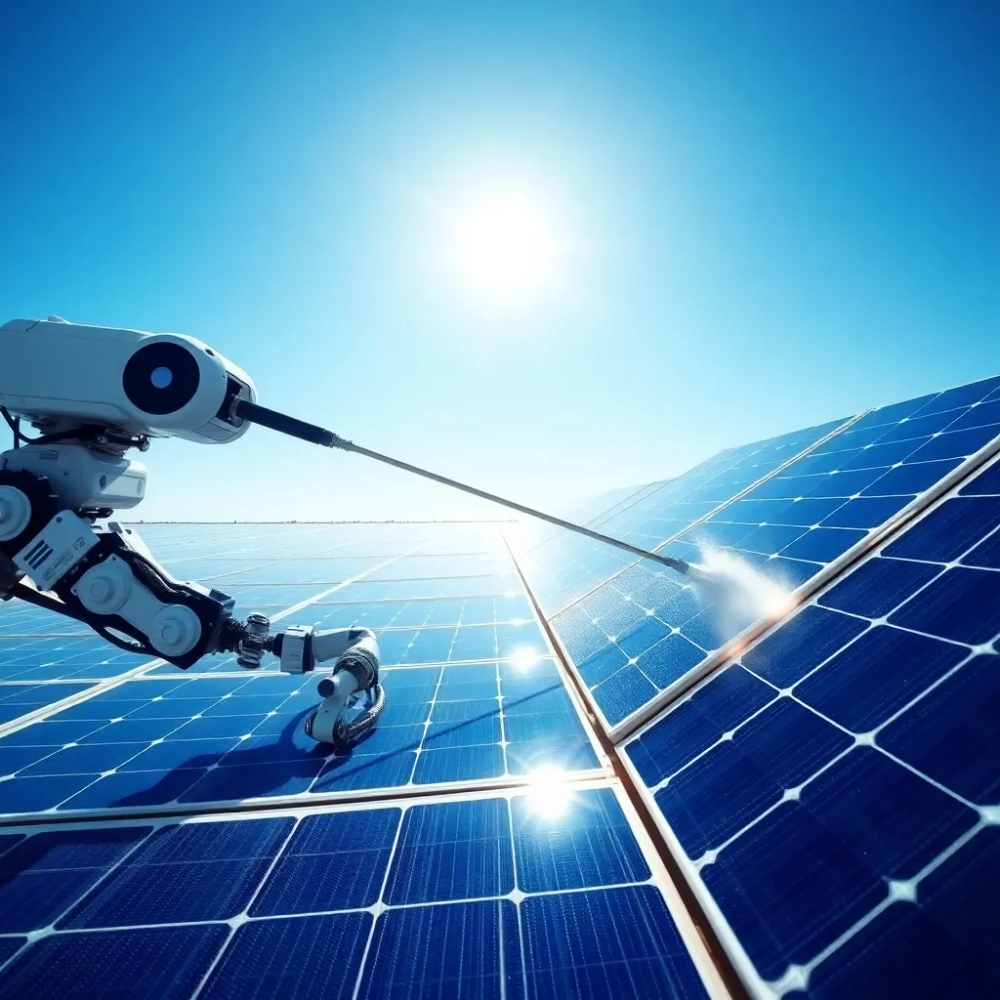Robot do mycia paneli fotowoltaicznych